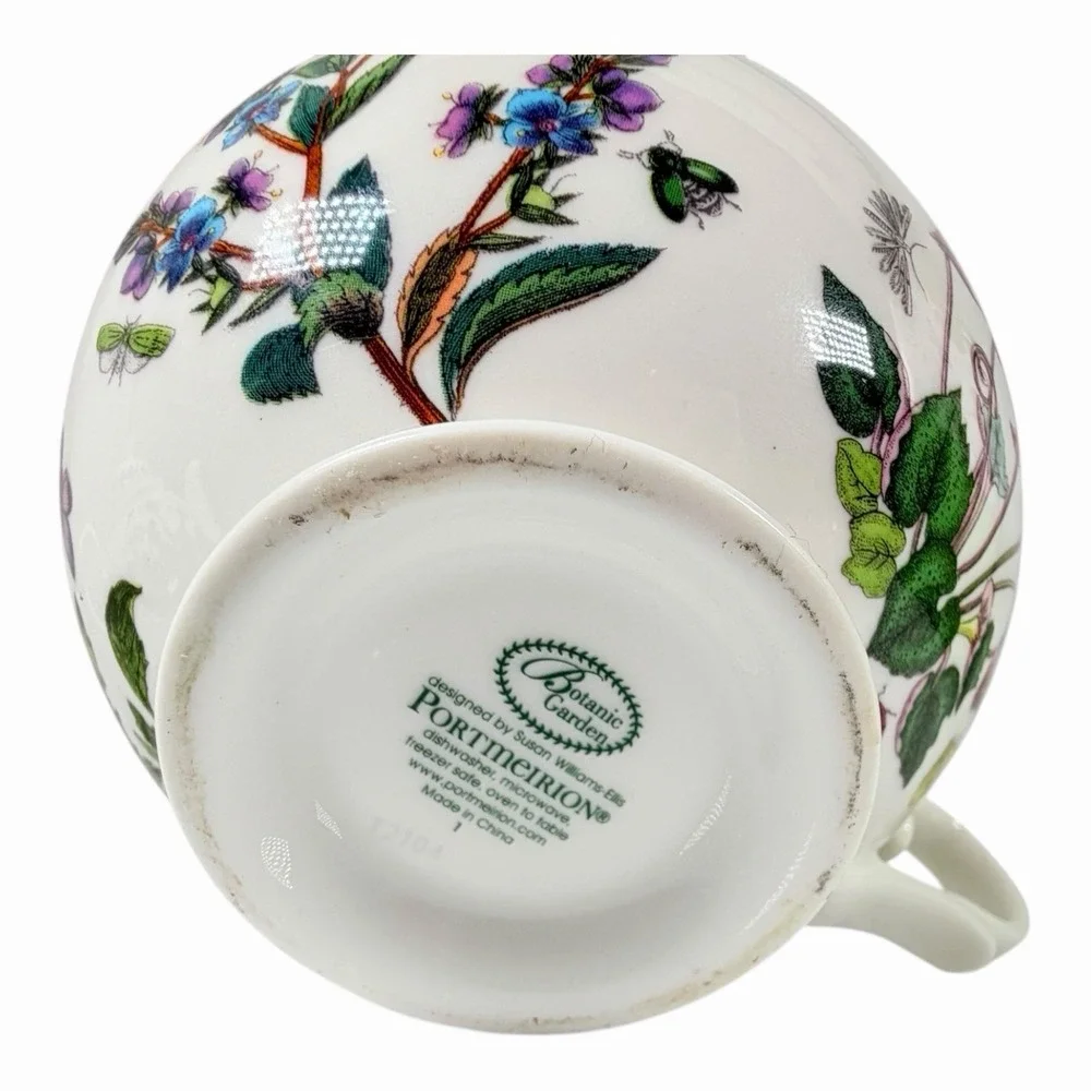 Portmeirion Botanic Garden Teapot w Lid England Floral Butterfly